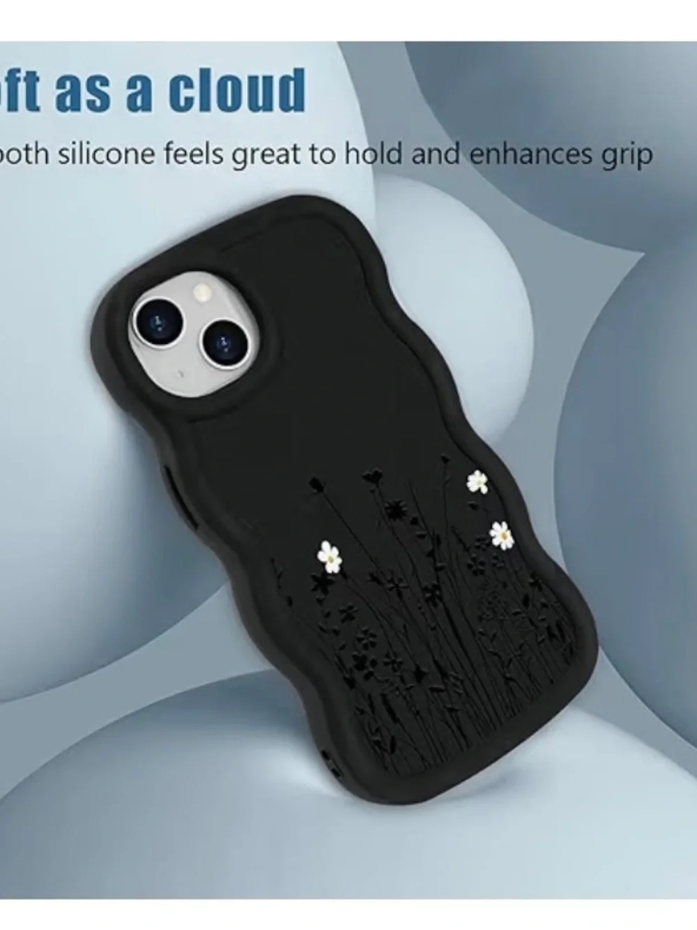 Black Floral Phone Case
